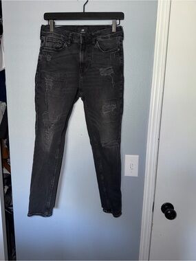 H&M Black Distressed Skinny Jeans